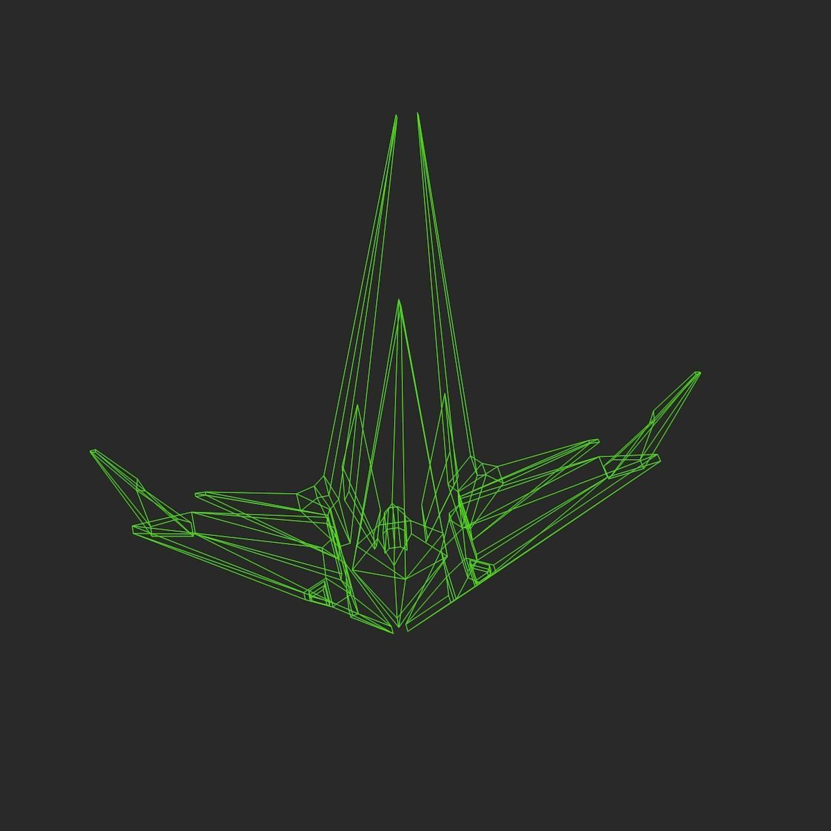 Alien Spaceship Set Low-poly 3D model_51