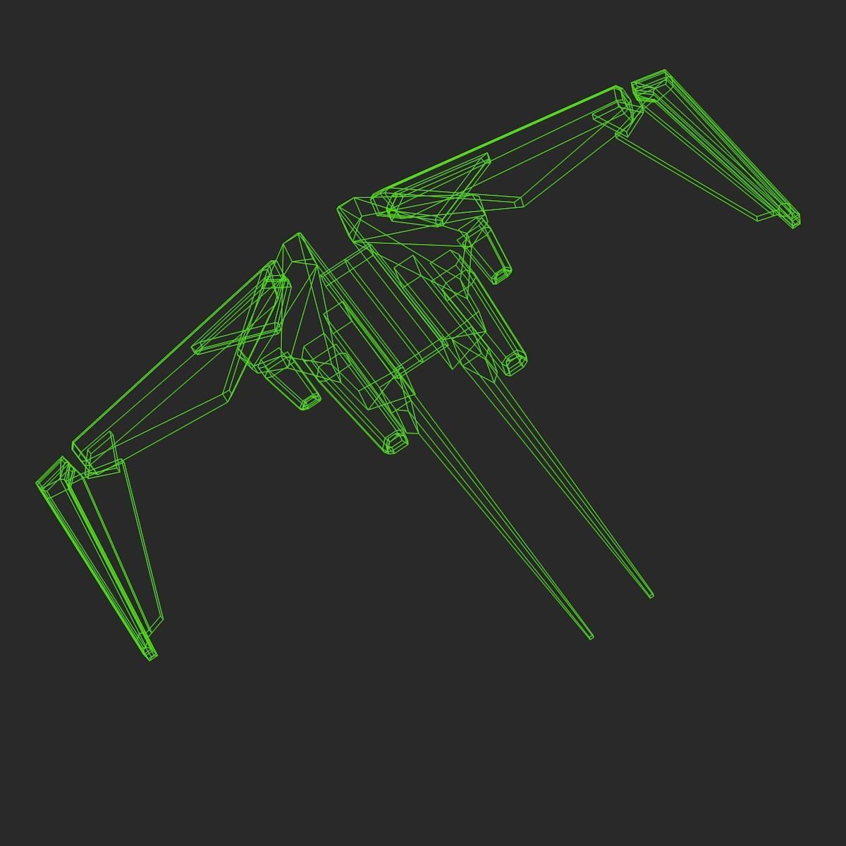 Alien Spaceship Set Low-poly 3D model_46
