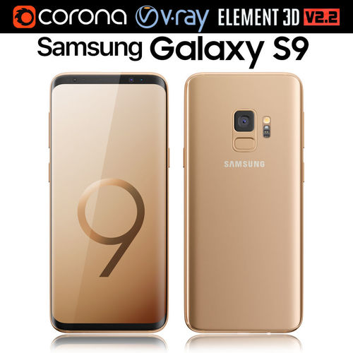 Samsung Galaxy S9 Sunrise Gold 3D model