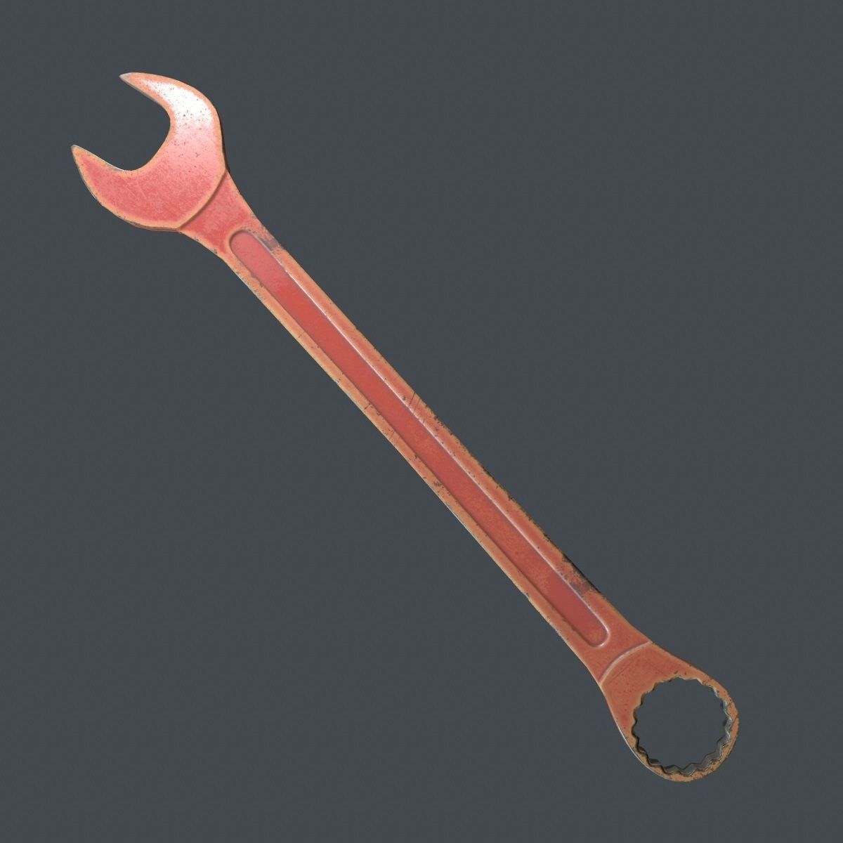 Spanner Low Poly ratchet wrench Low-poly 3D model_7