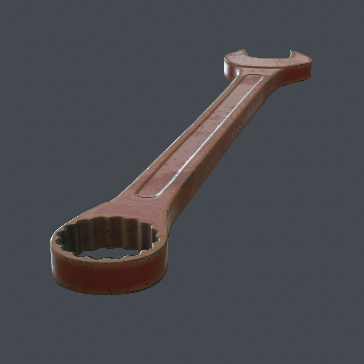 Spanner Low Poly ratchet wrench Low-poly 3D model_6