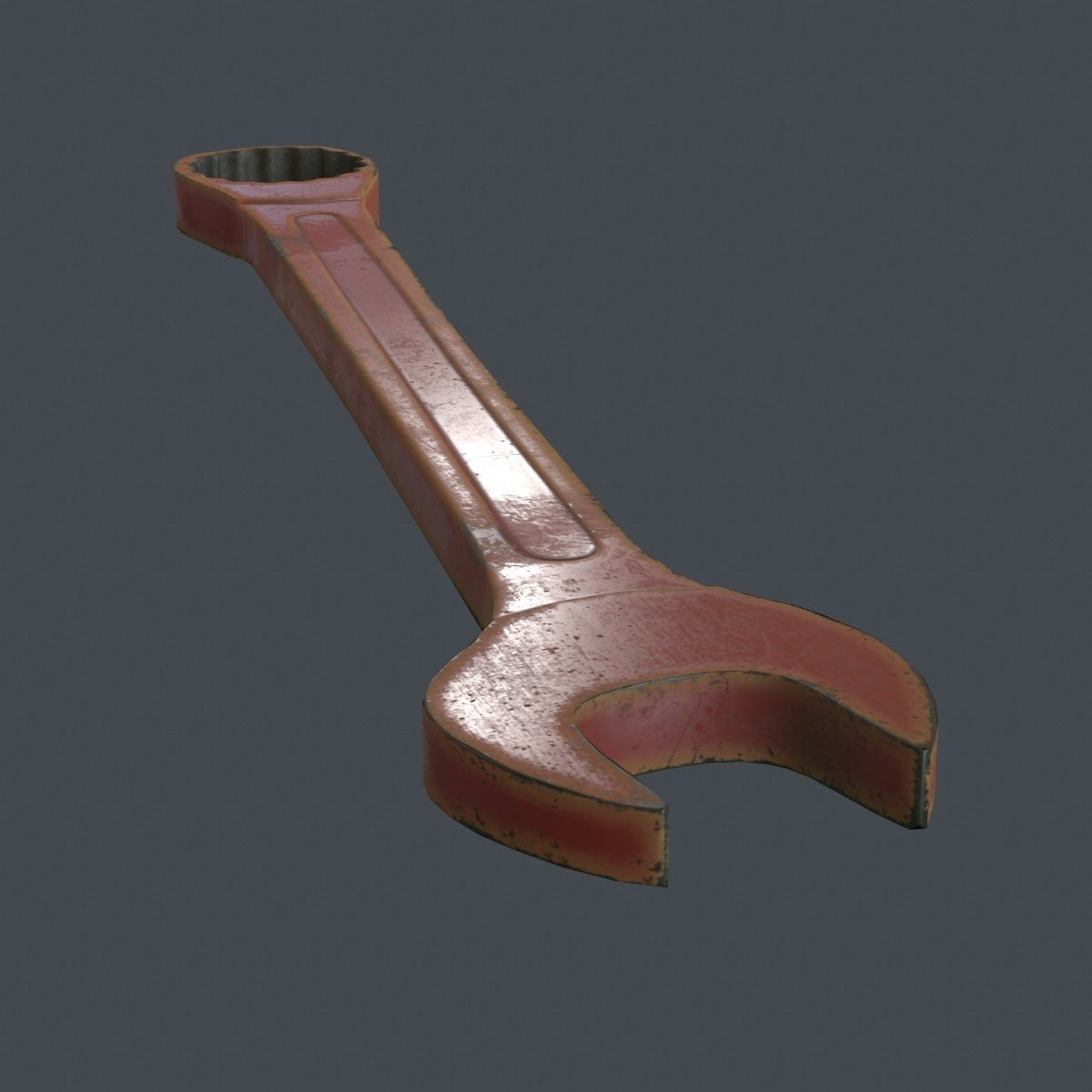 Spanner Low Poly ratchet wrench Low-poly 3D model_1