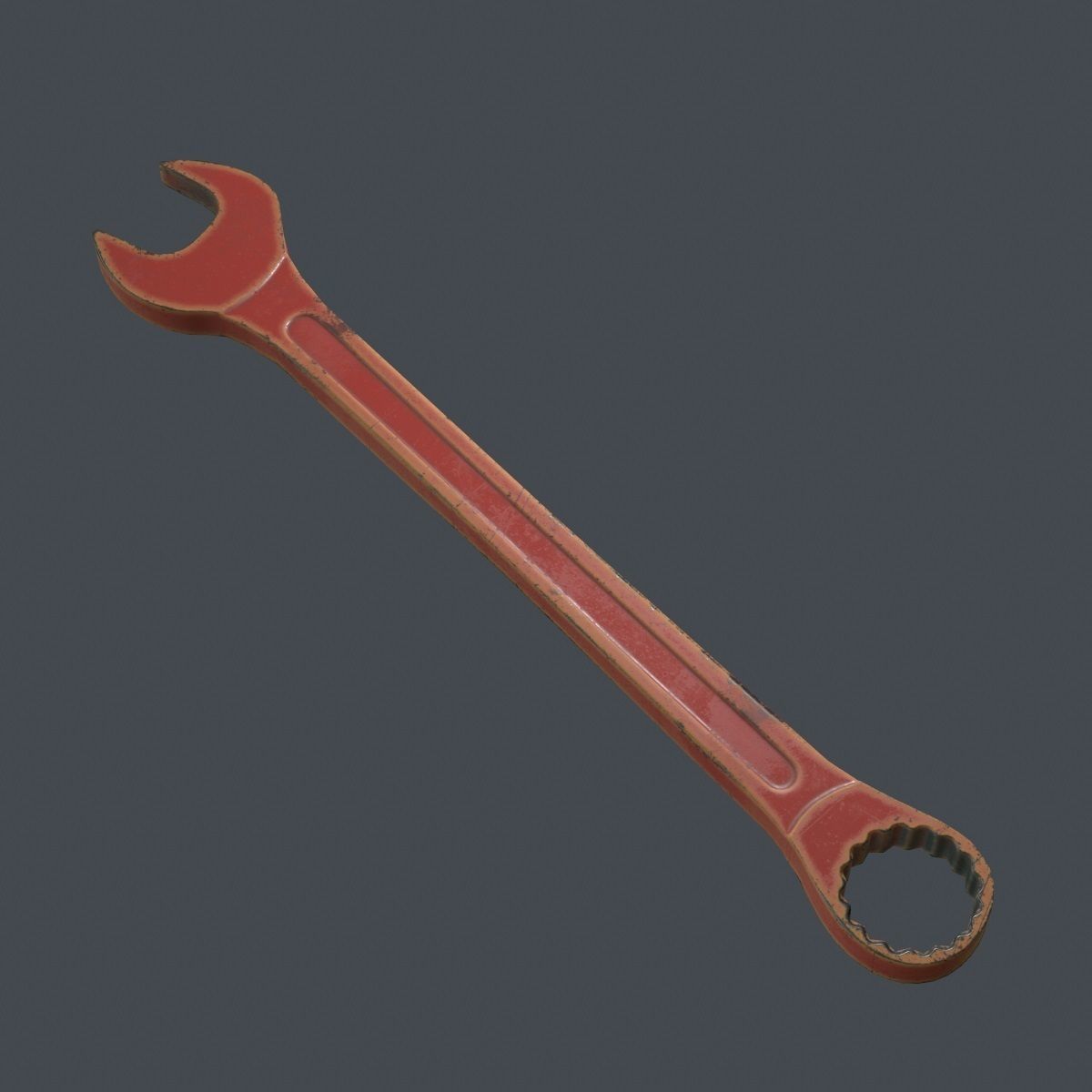 Spanner Low Poly ratchet wrench Low-poly 3D model_3