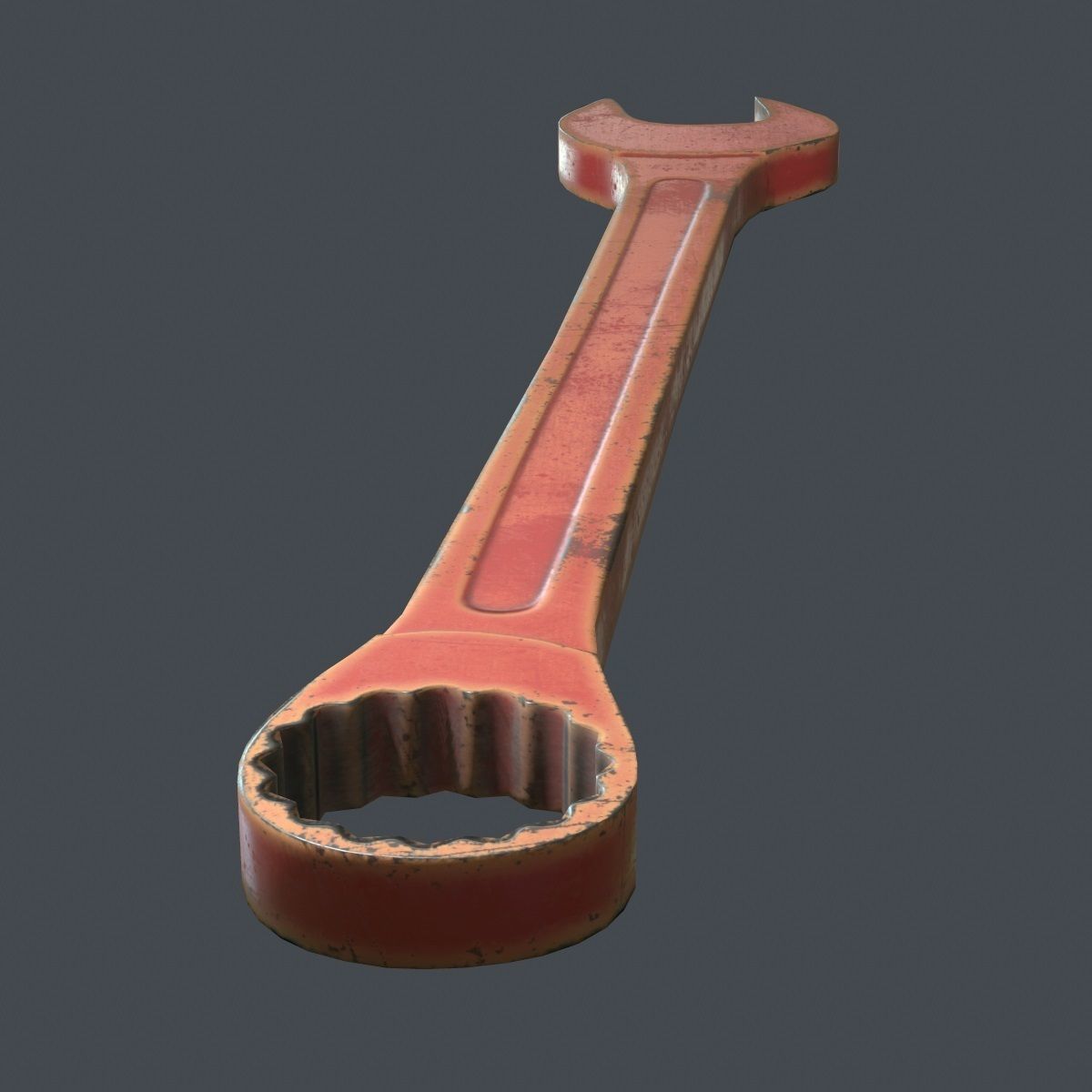 Spanner Low Poly ratchet wrench Low-poly 3D model_5