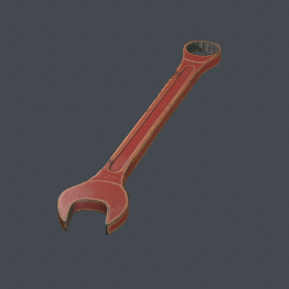 Spanner Low Poly ratchet wrench Low-poly 3D model_2