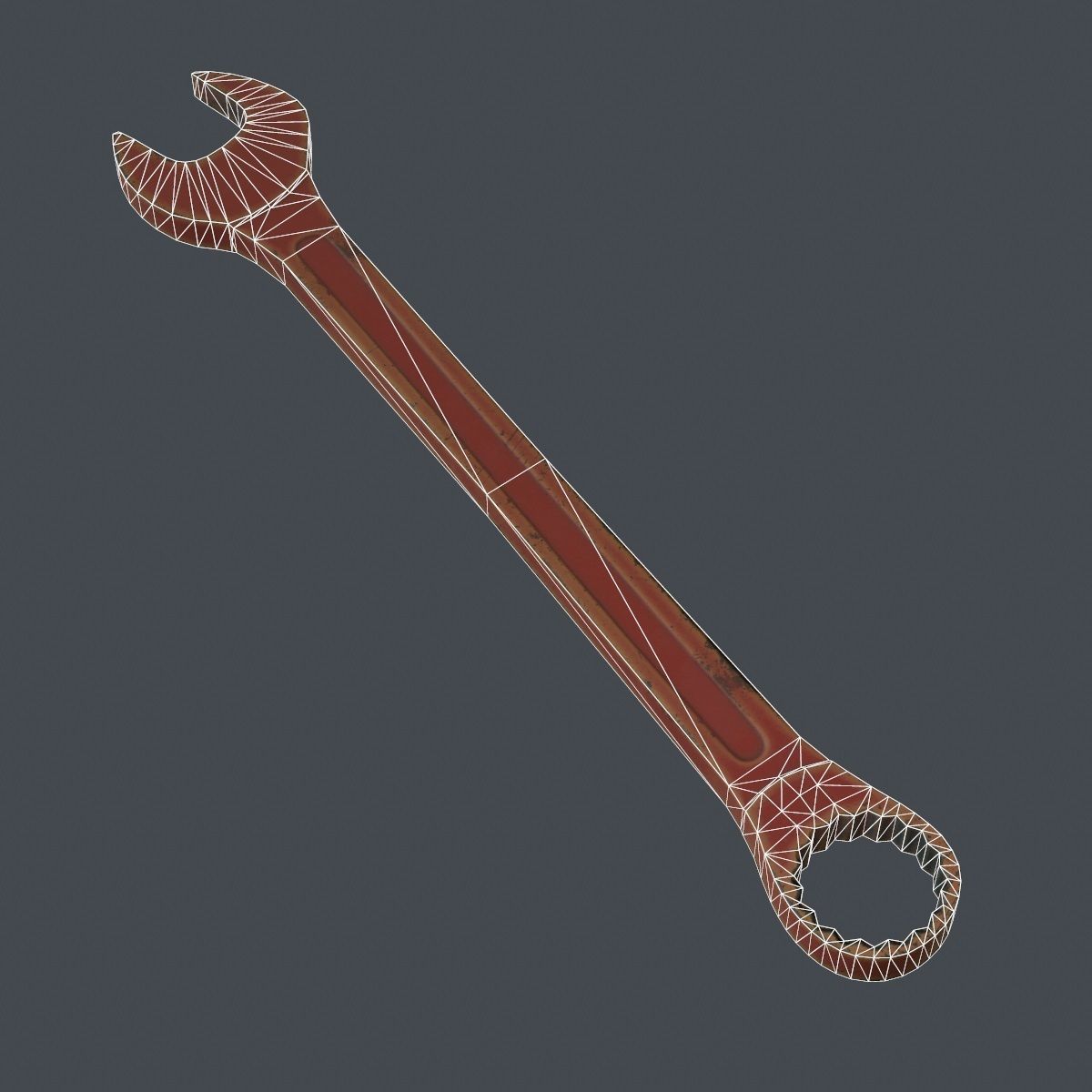 Spanner Low Poly ratchet wrench Low-poly 3D model_8