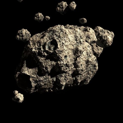 Asteroid Field Scene 3D model