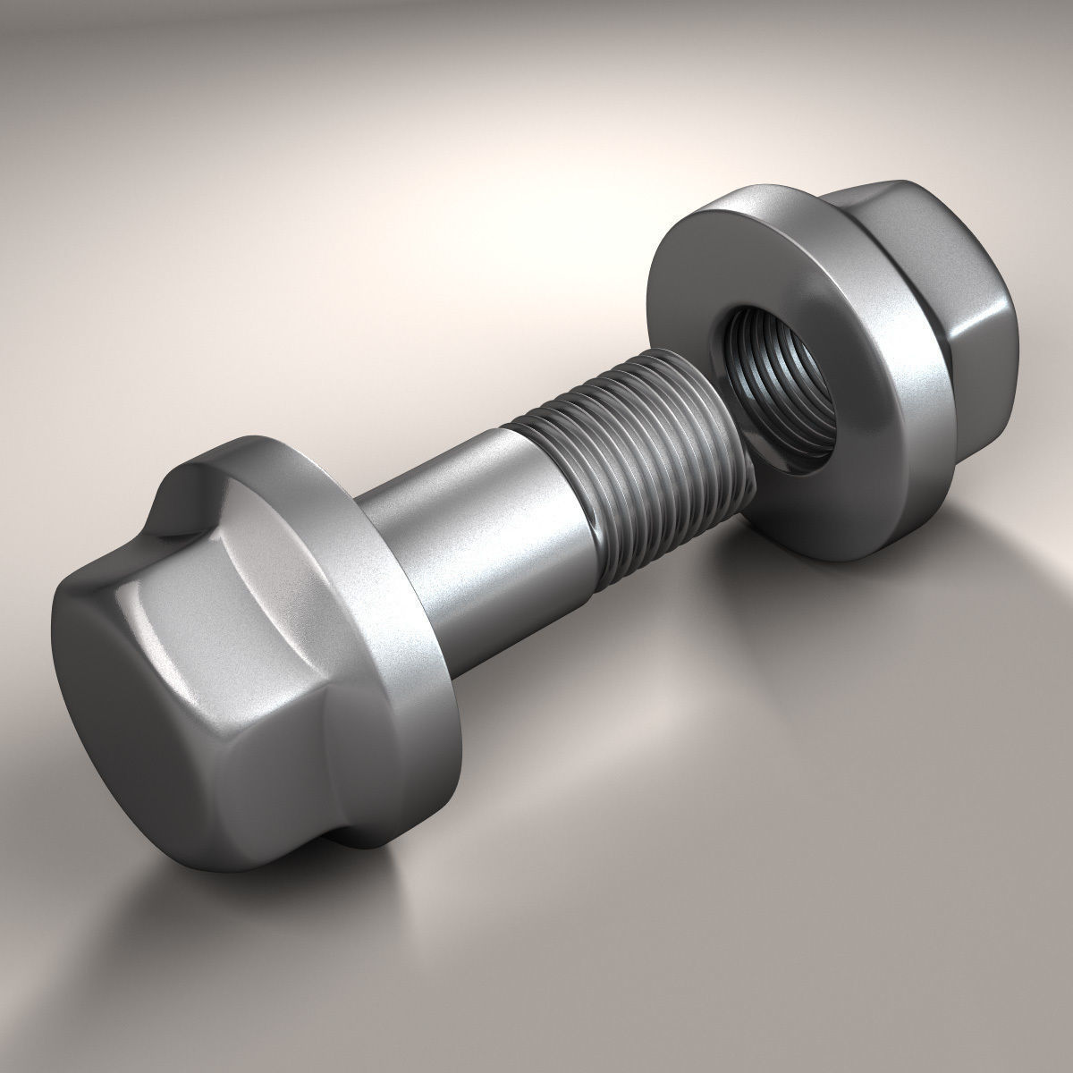 Nut and Bolt 3D model_1