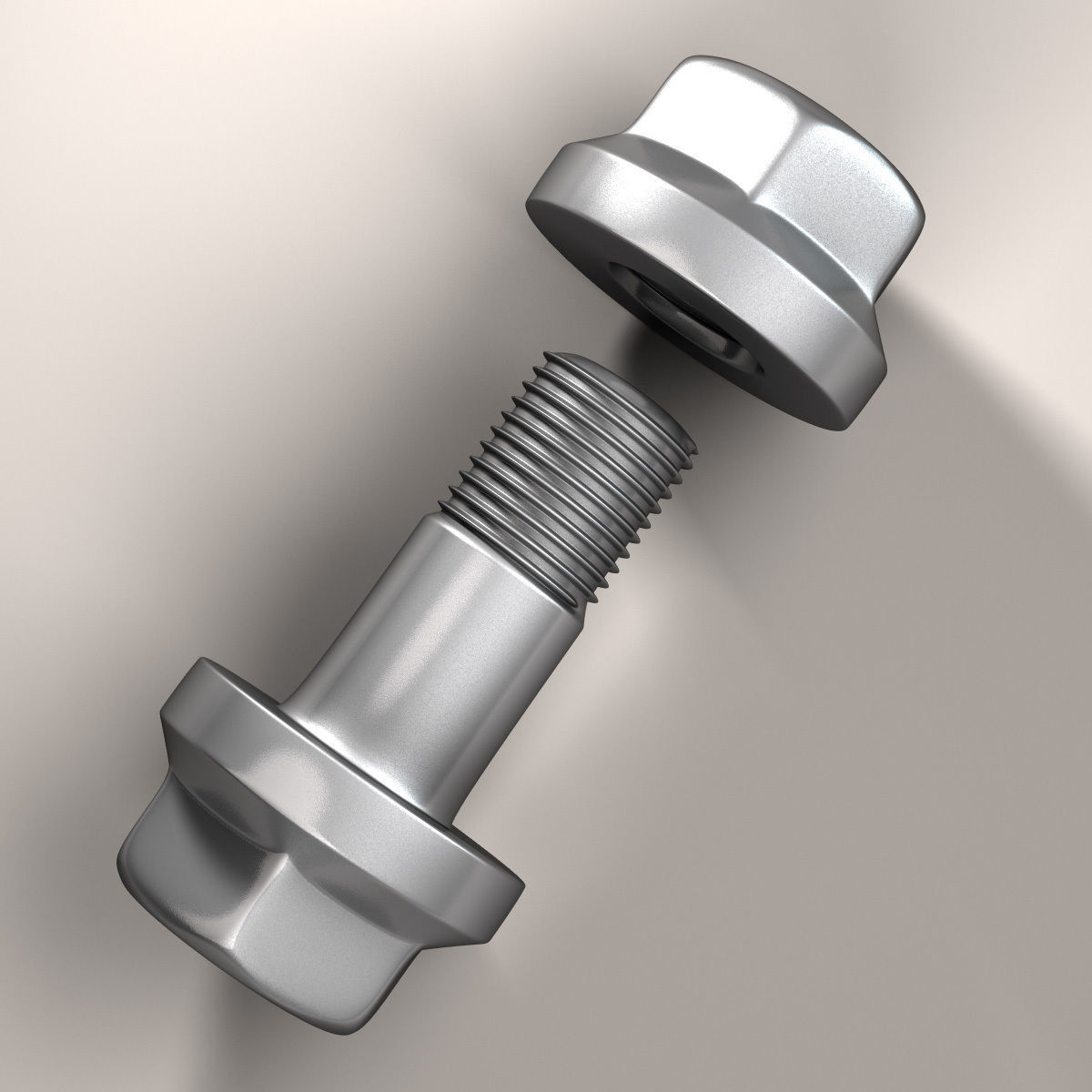 Nut and Bolt 3D model_2