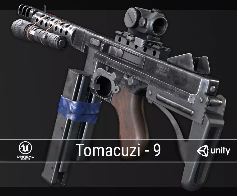 PBR Improvised Tomacuzi - 9 Low-poly 3D model_0