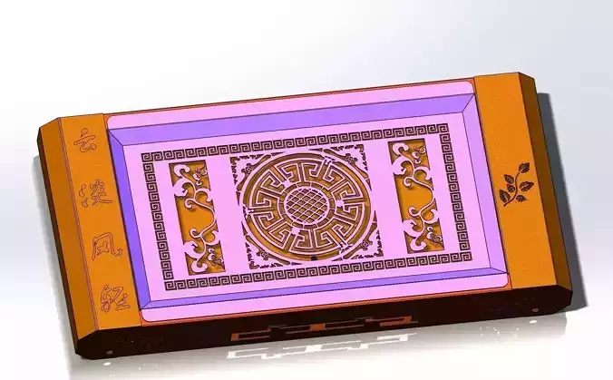 Chinese tea tray 3D model