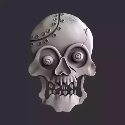 3d STL models for CNC skull