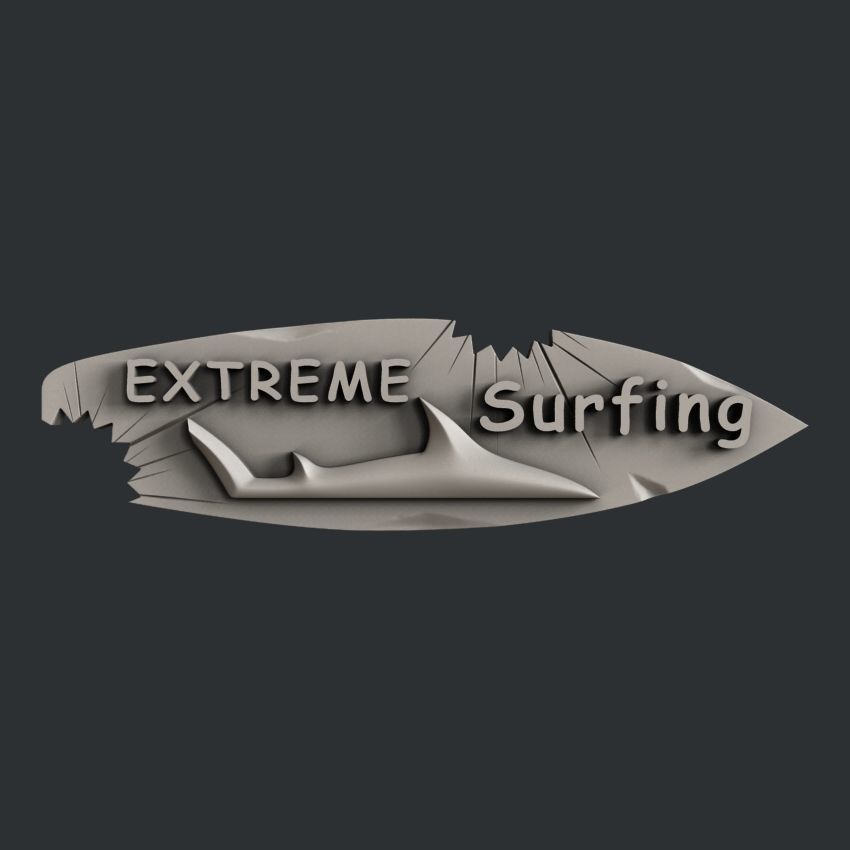 3d STL models for CNC surfing 3D model_2
