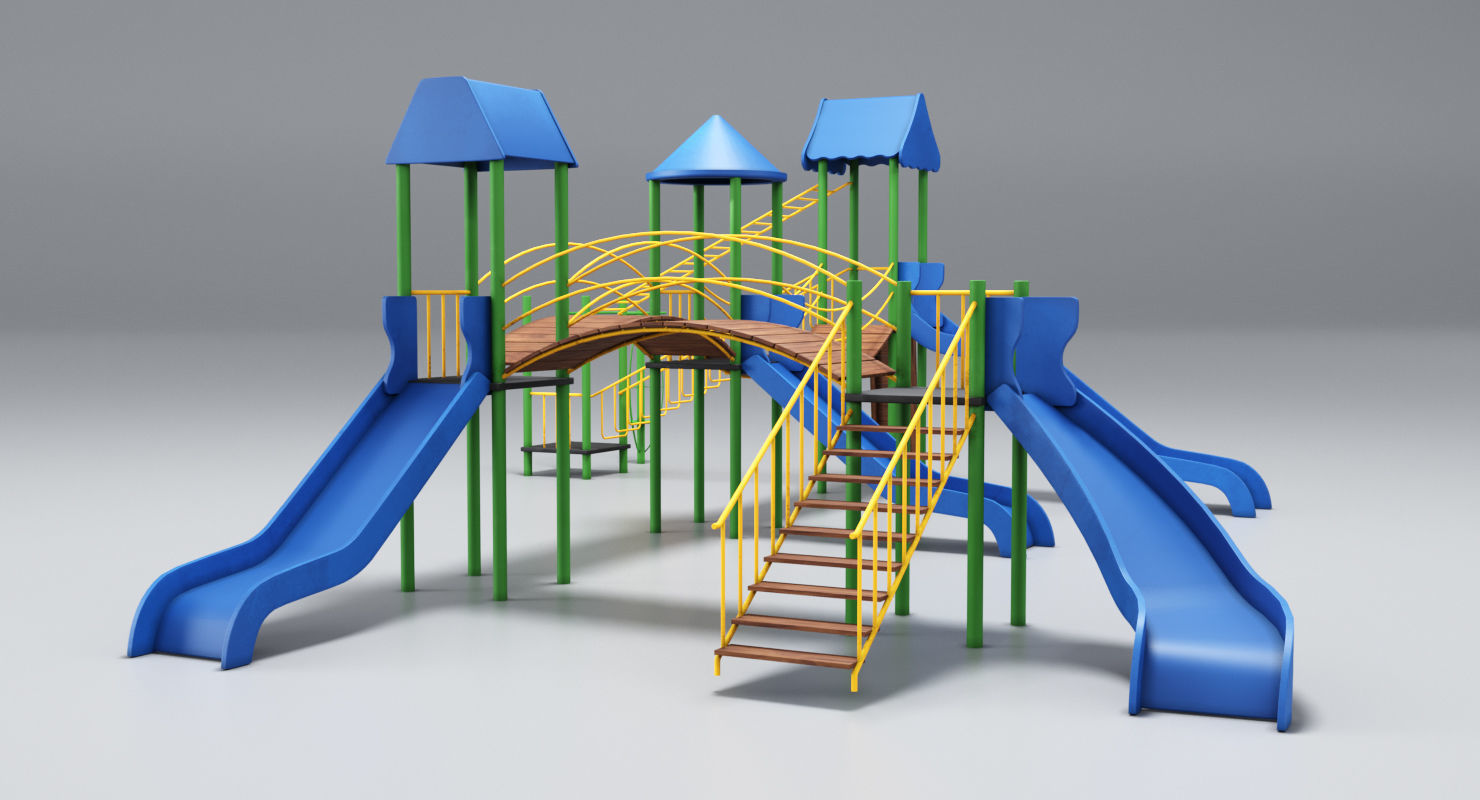 Playground Blue 3D model_2