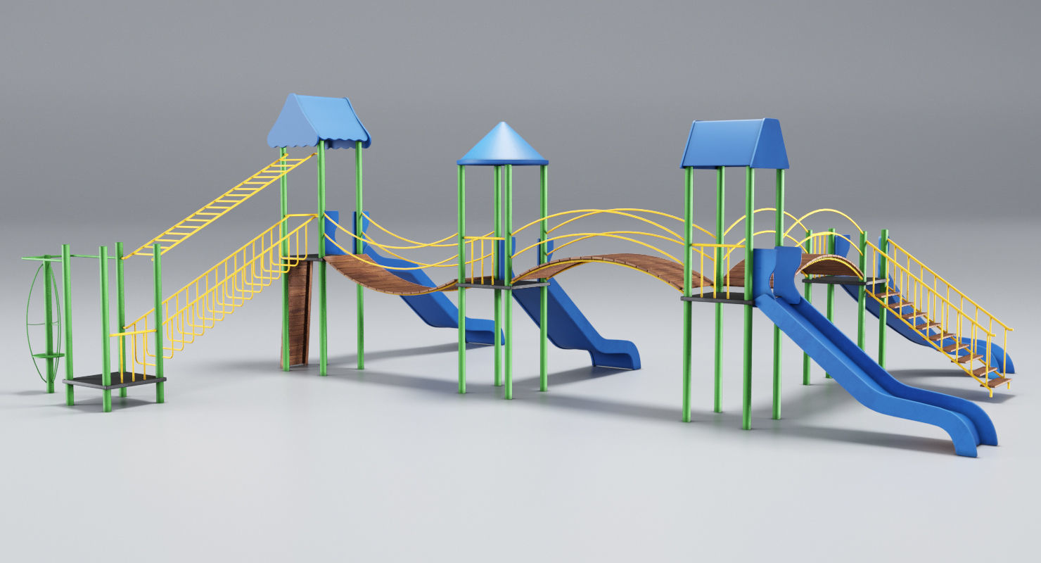 Playground Blue 3D model_6