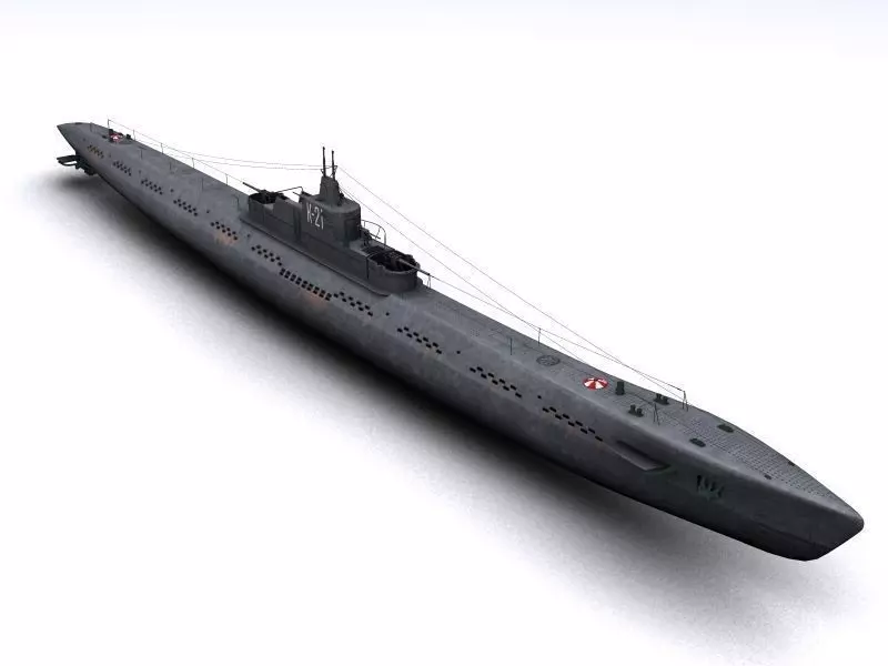 K-21 WWII Soviet Submarine 3D model
