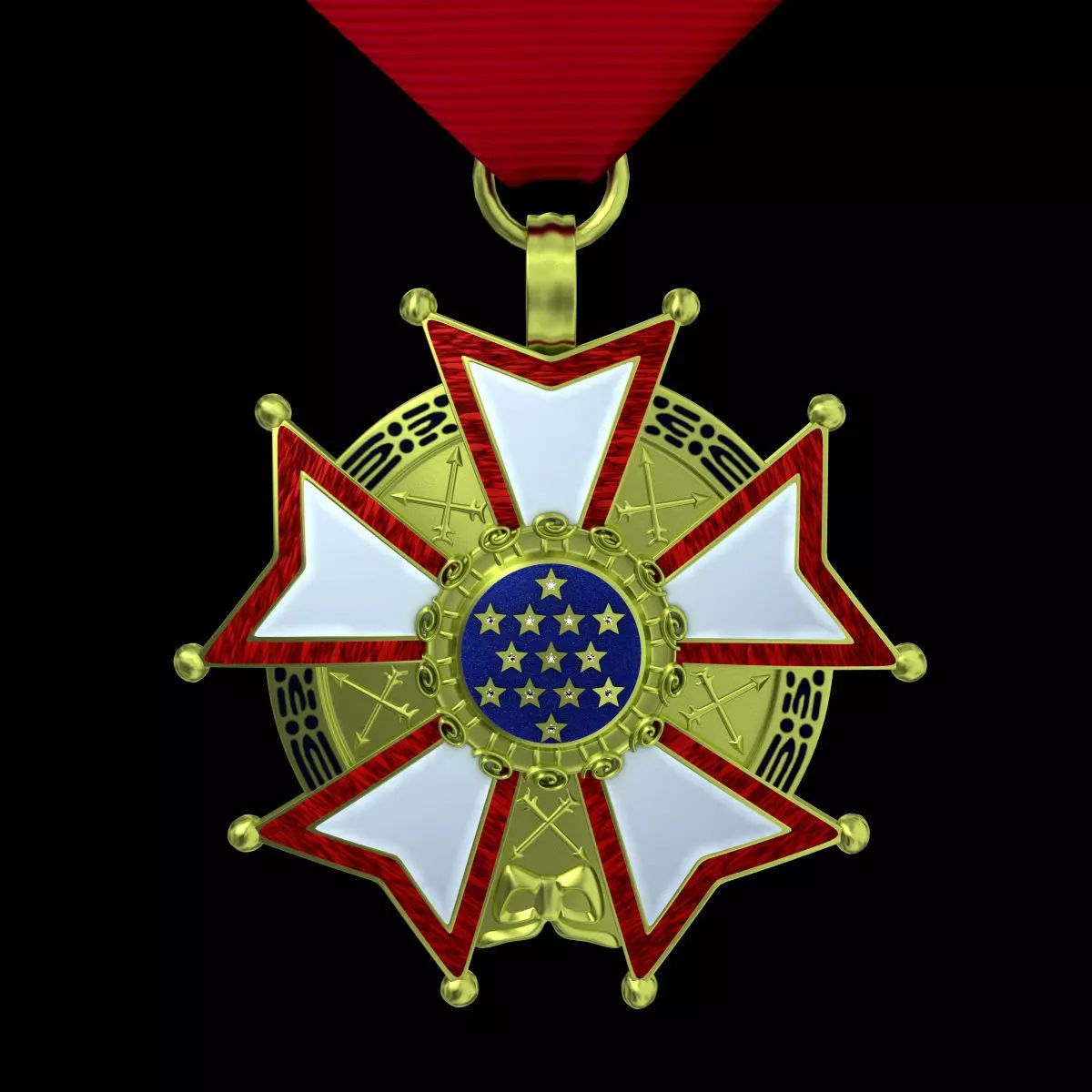 Legion Of Merit medal 3D model_0