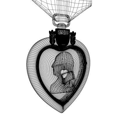 Purple Heart Medal 3D model_3