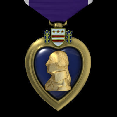 Purple Heart Medal 3D model
