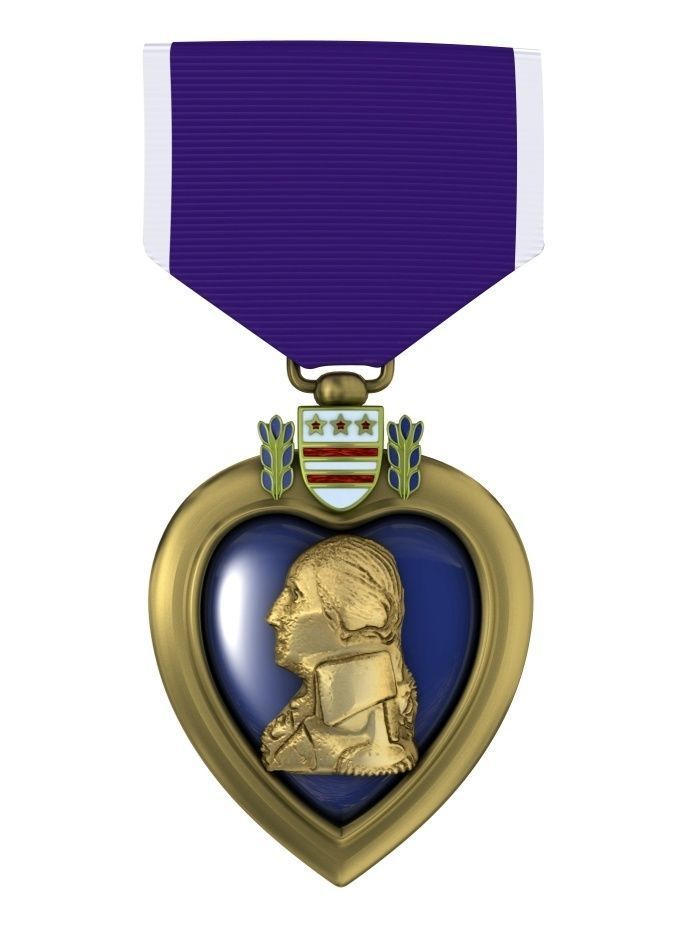Purple Heart Medal 3D model_1