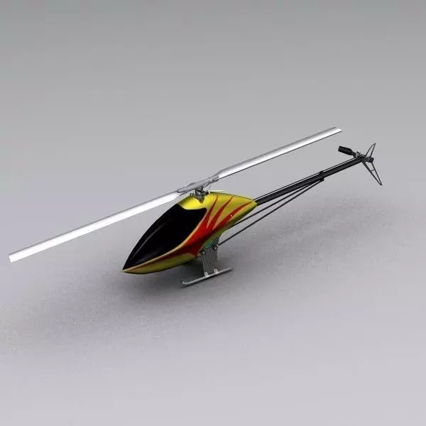 Low-poly Helicopter RC model Low-poly 3D model