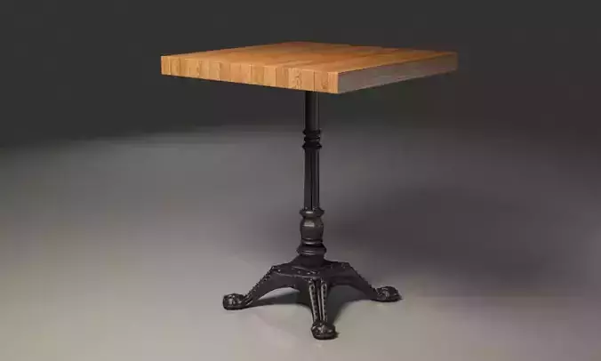 Wooden table with metal legs coffee table