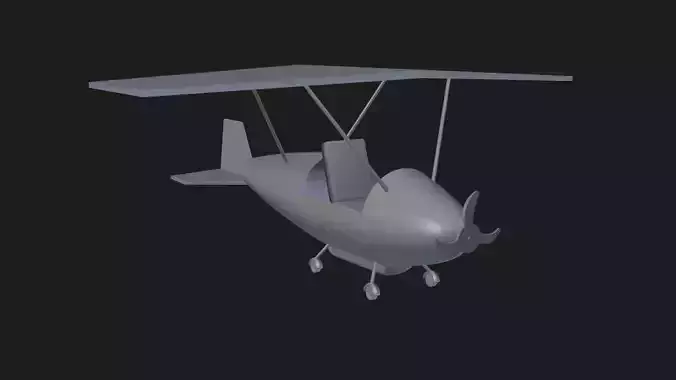 Aeroplane biplane Free 3D model