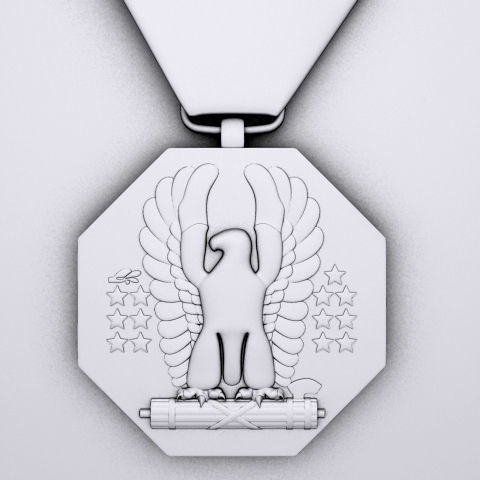 US Army Soldiers Medal 3D model_3