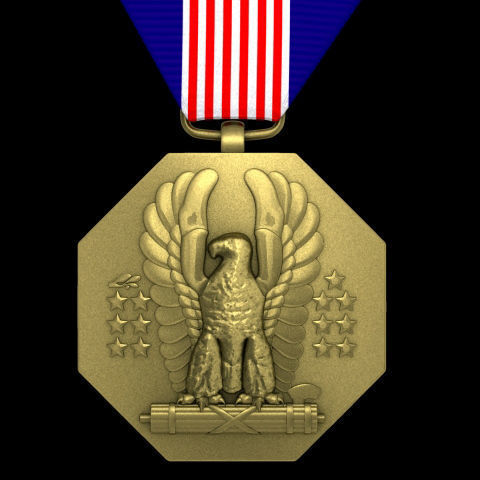 US Army Soldiers Medal 3D model_2