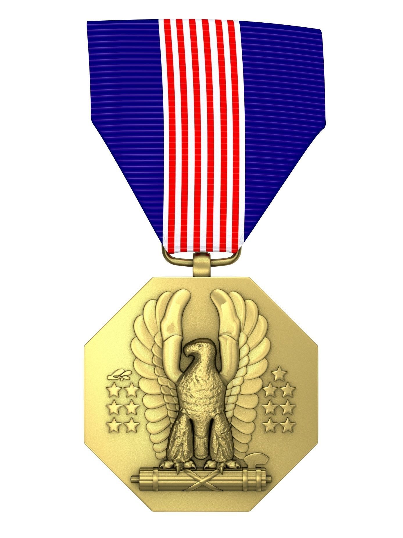 US Army Soldiers Medal 3D model_1