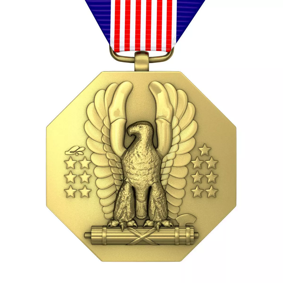 US Army Soldiers Medal 3D model_0