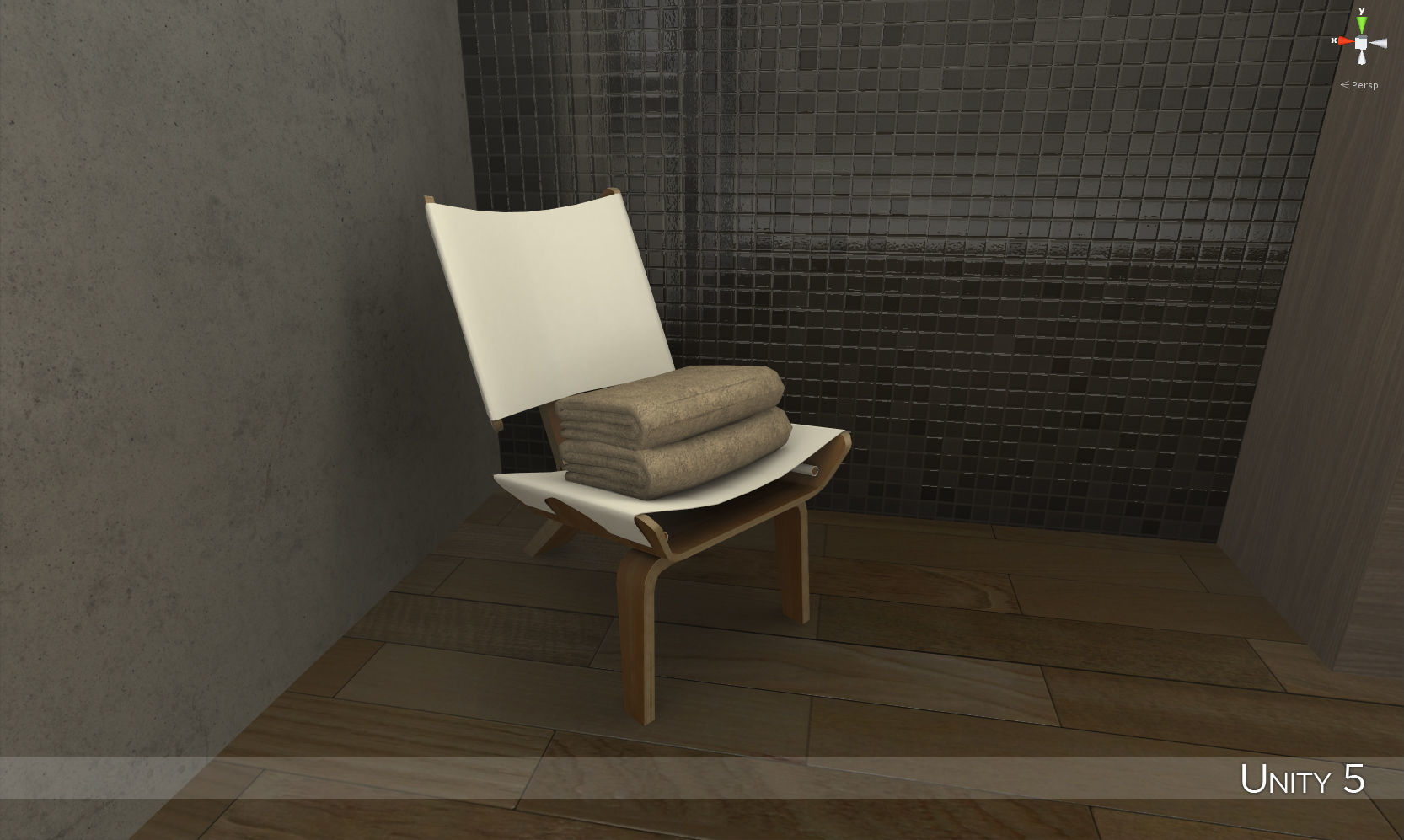 Modern bathroom 1 Low-poly 3D model_9