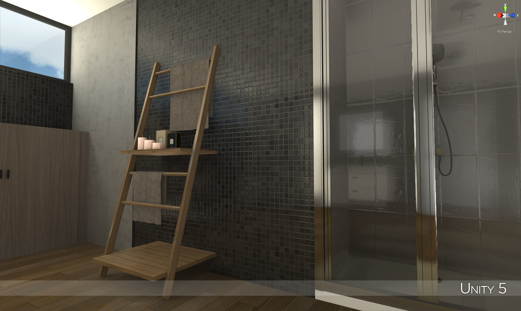 Modern bathroom 1 Low-poly 3D model_6