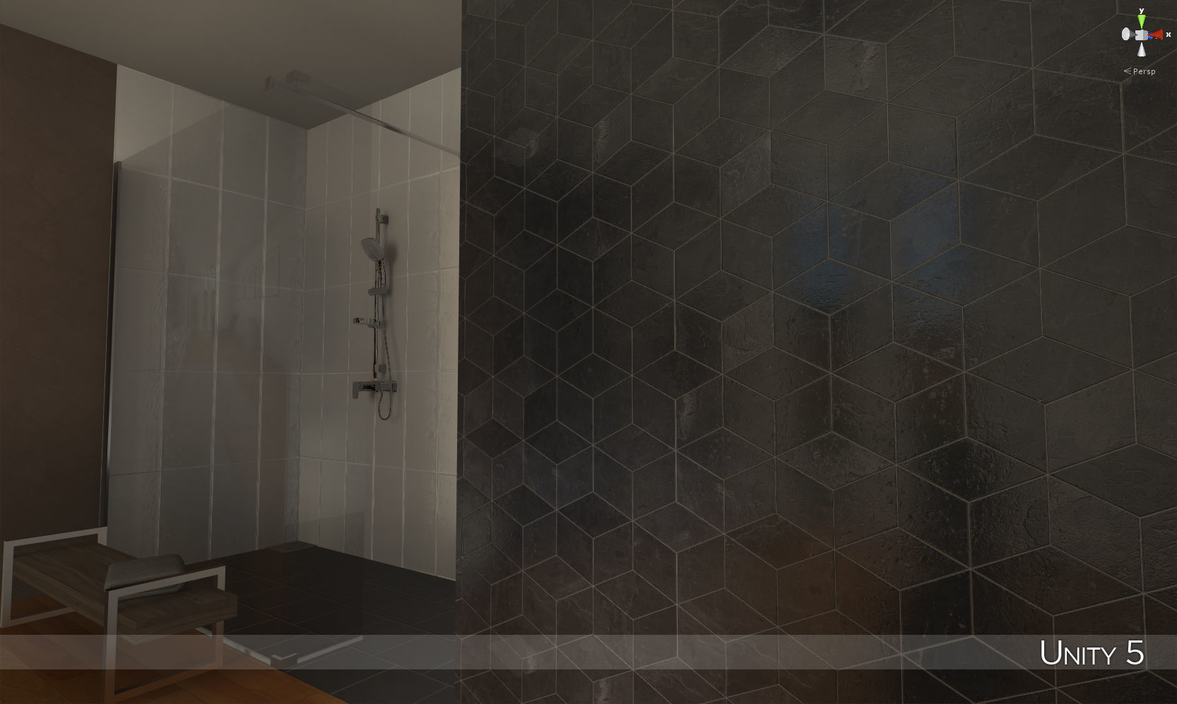 Modern bathroom 2 Low-poly 3D model_7