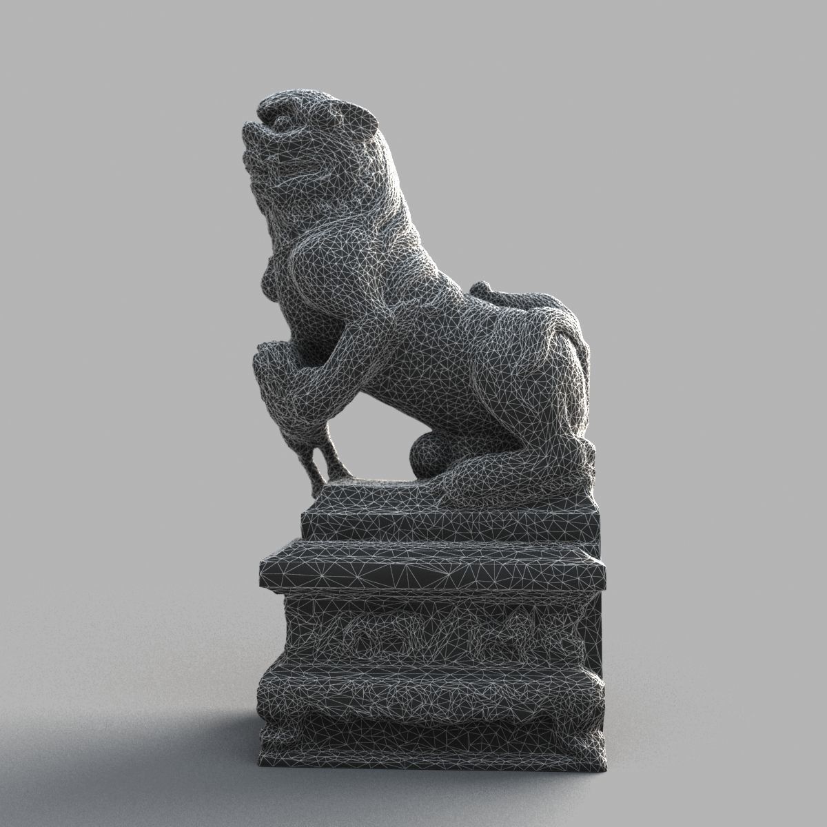 Lion-statue-013F chinese lion statue - chinese lion statue Low-poly 3D model_17