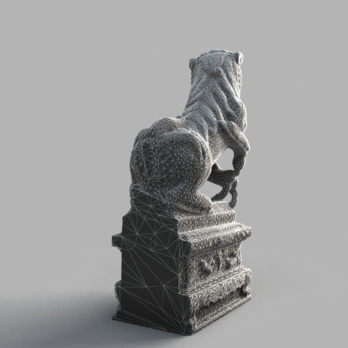 Lion-statue-013F chinese lion statue - chinese lion statue Low-poly 3D model_15