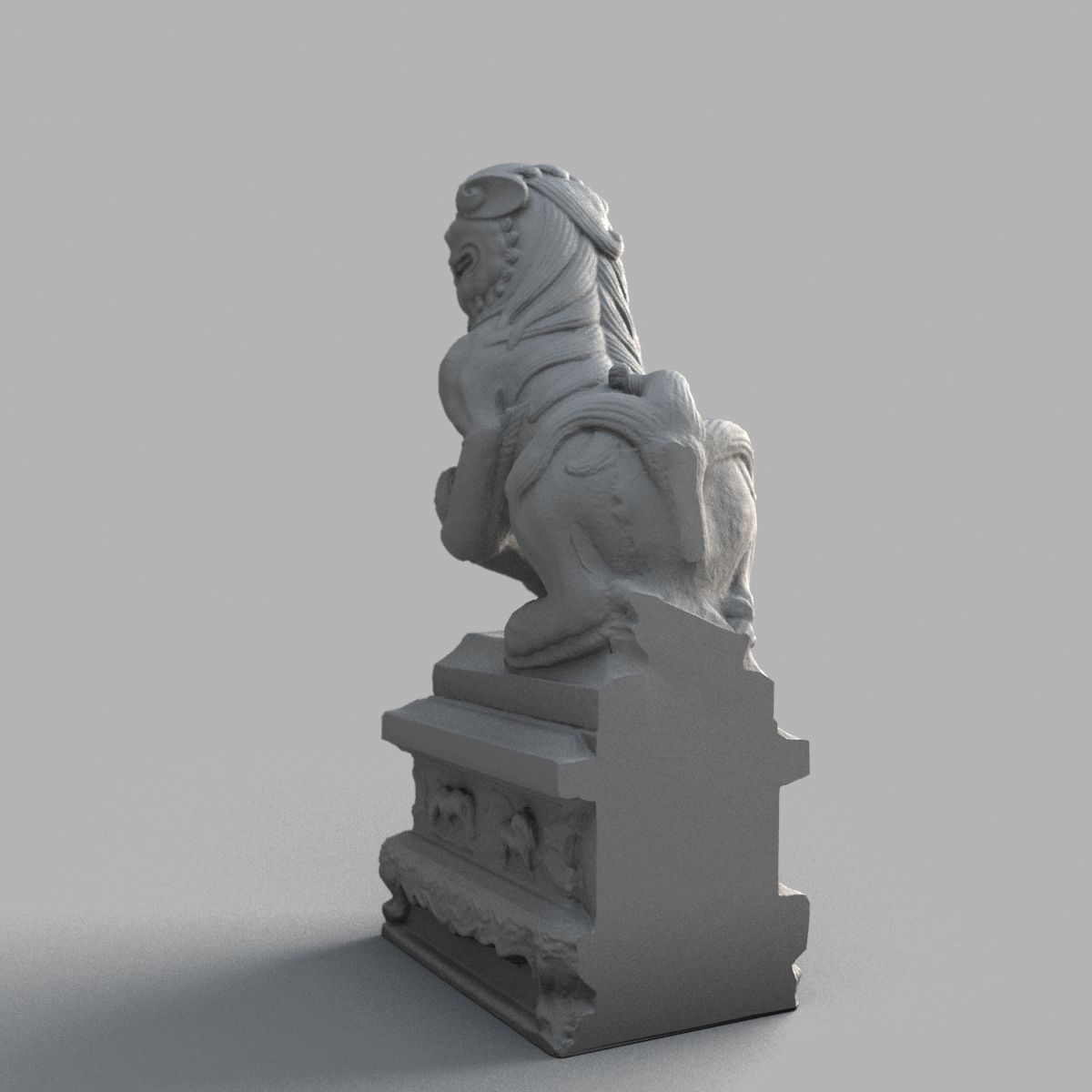 Lion-statue-013F chinese lion statue - chinese lion statue Low-poly 3D model_10