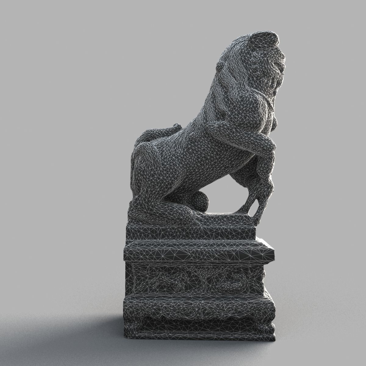Lion-statue-013F chinese lion statue - chinese lion statue Low-poly 3D model_14