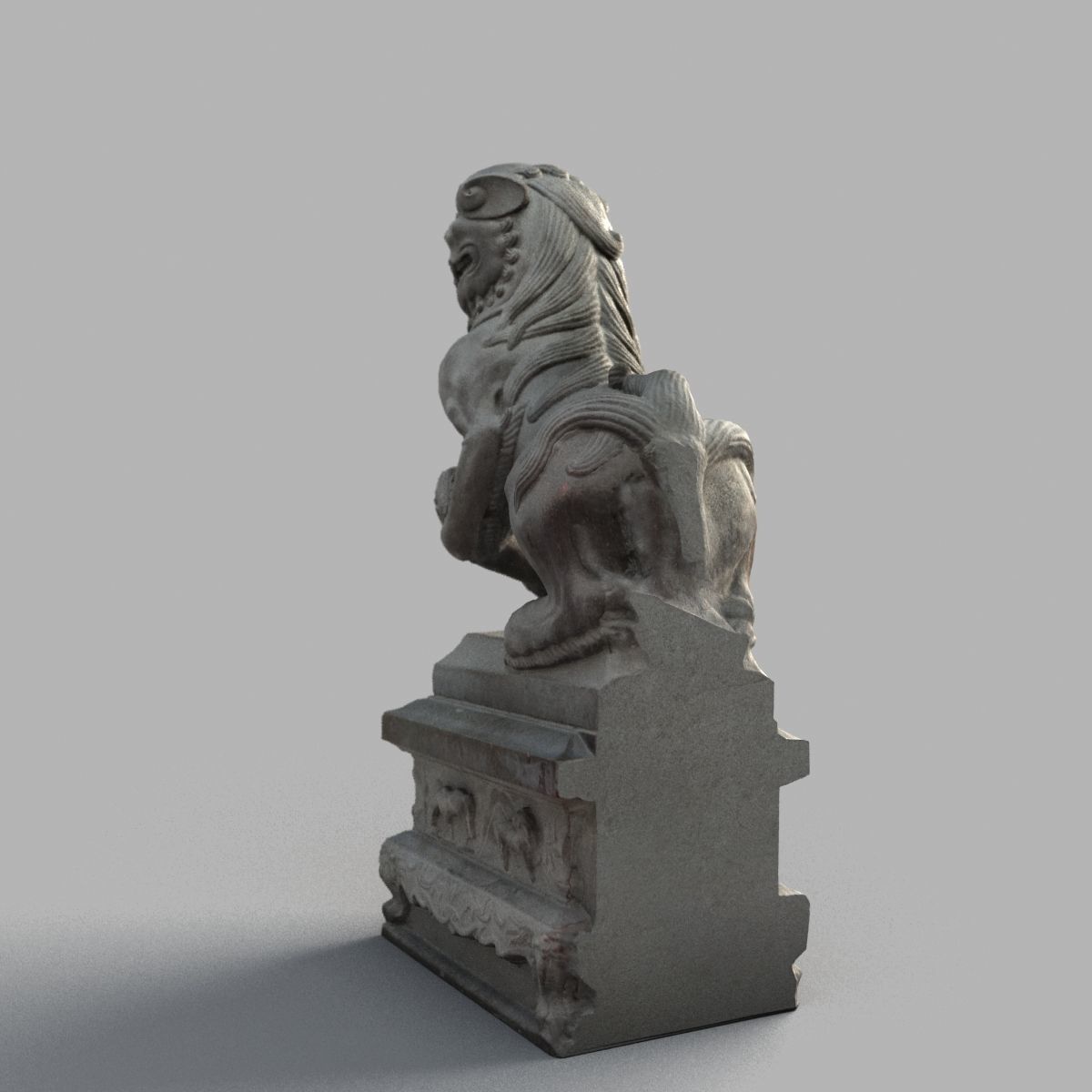 Lion-statue-013F chinese lion statue - chinese lion statue Low-poly 3D model_4