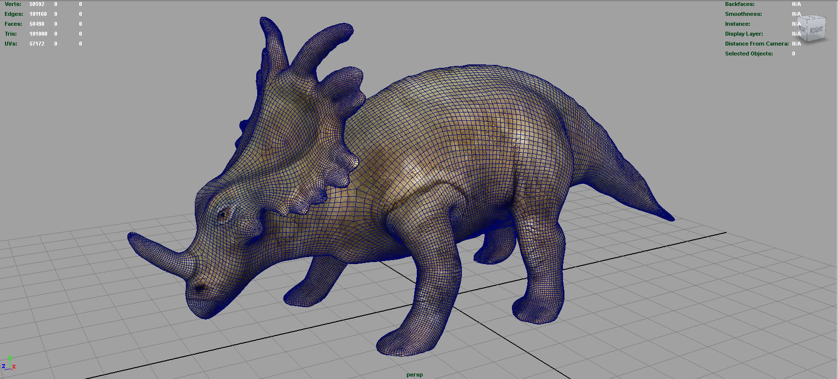 Triceratops dinosaur 3D model_3