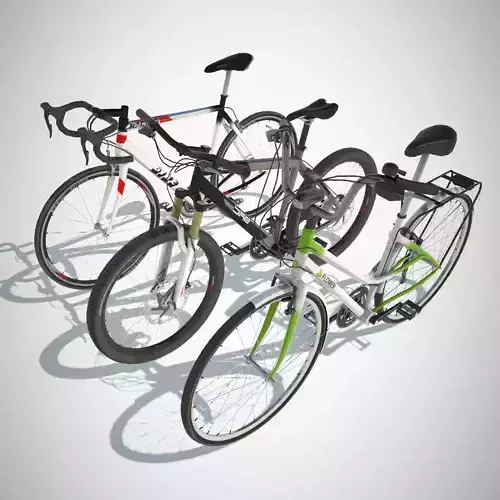 Bikes PACK with LOD Low-poly 3D model