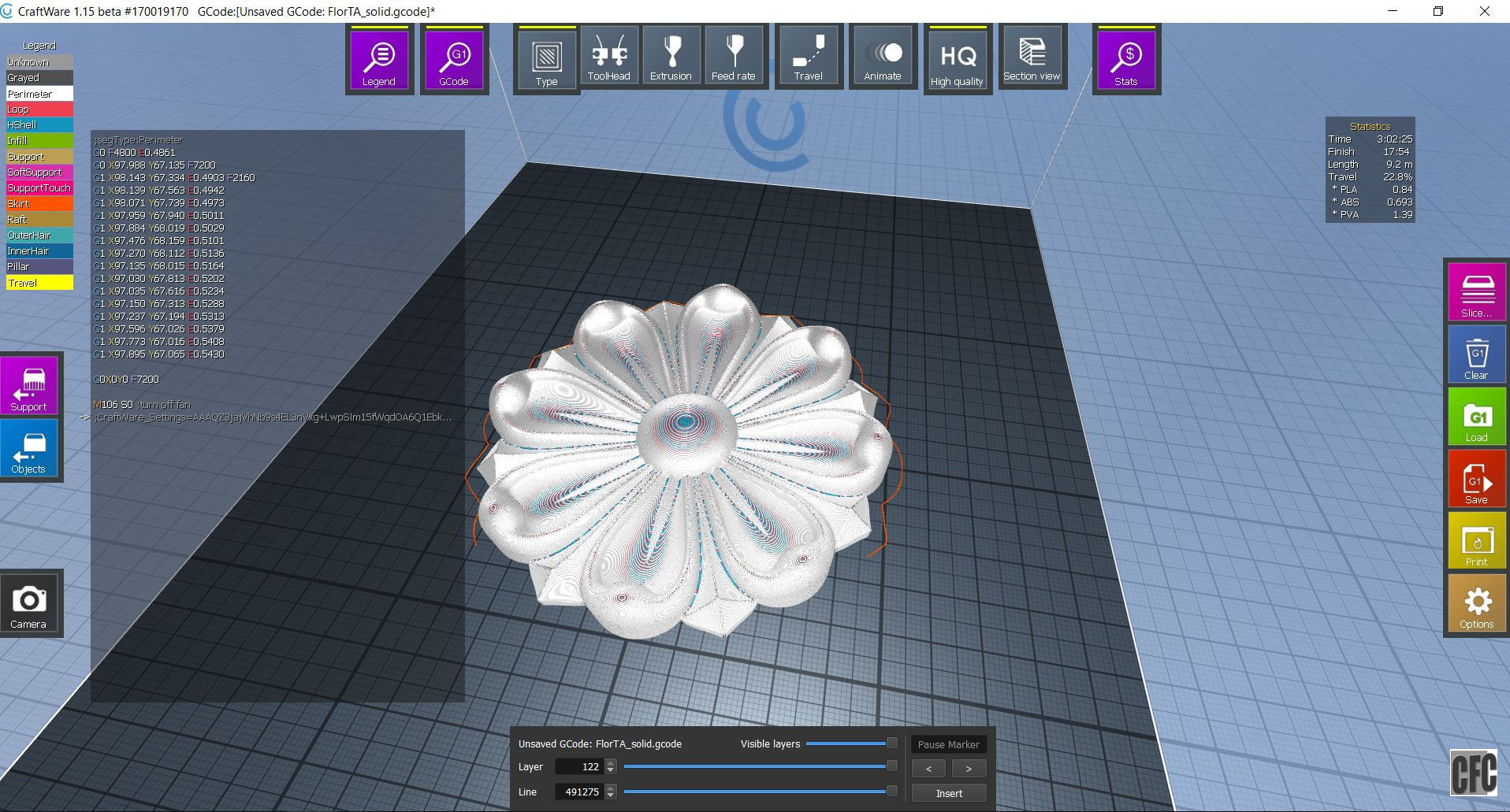 Flower bas-relief for cnc FLCFC0A 3D print model_7