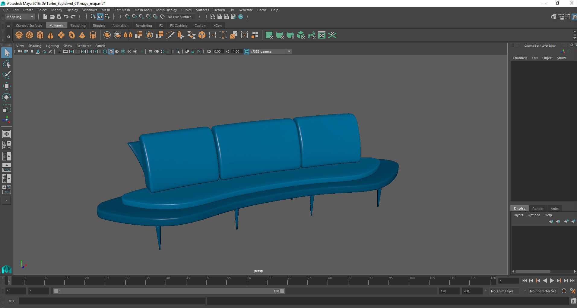 Cartoon Armchair Model 21 3D model_5