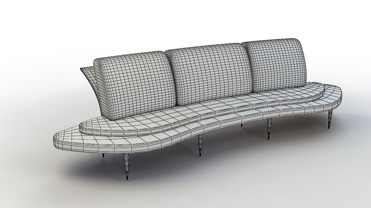 Cartoon Armchair Model 21 3D model_3