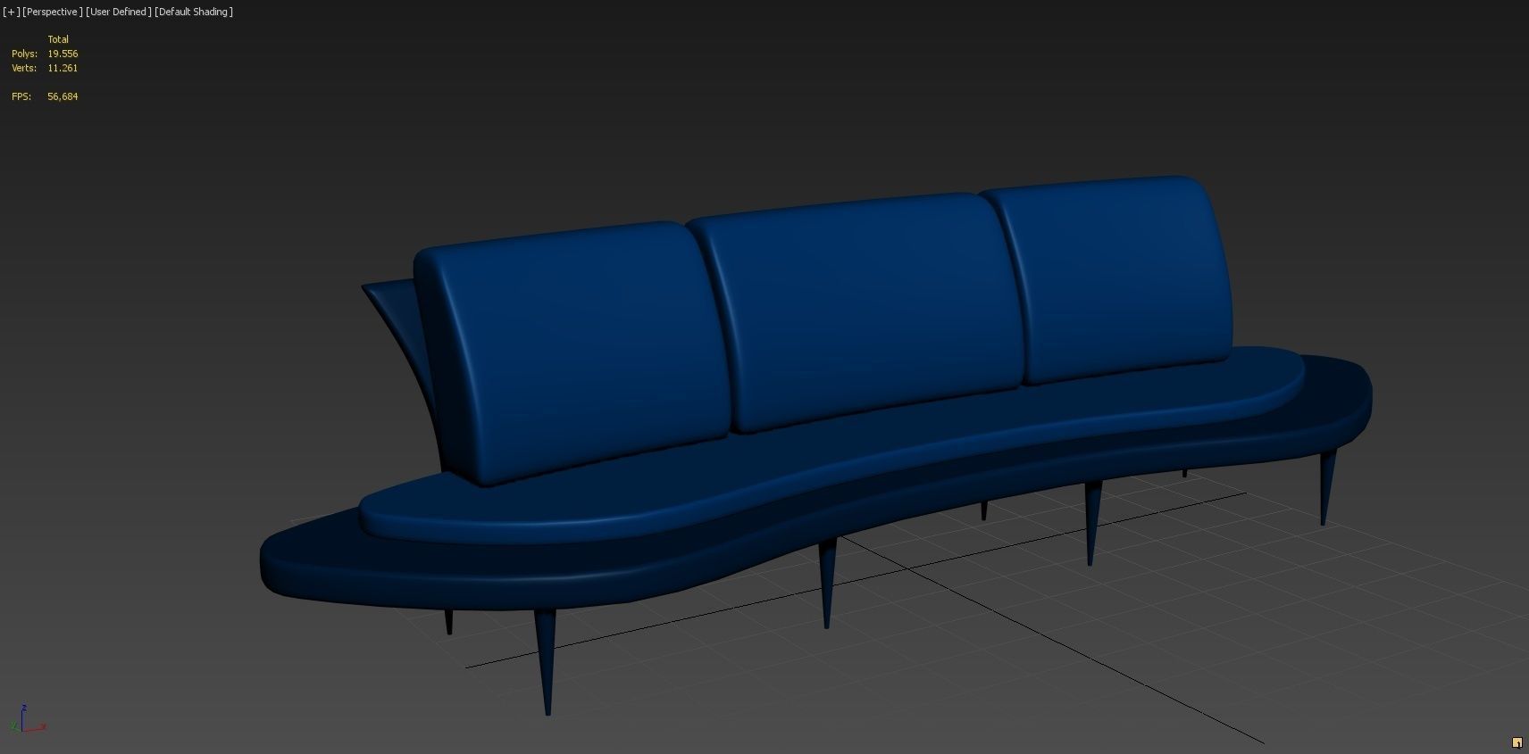 Cartoon Armchair Model 21 3D model_4