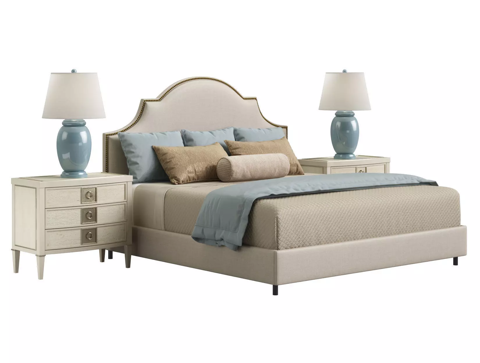 Horchow Cheresse King Bed 3D model