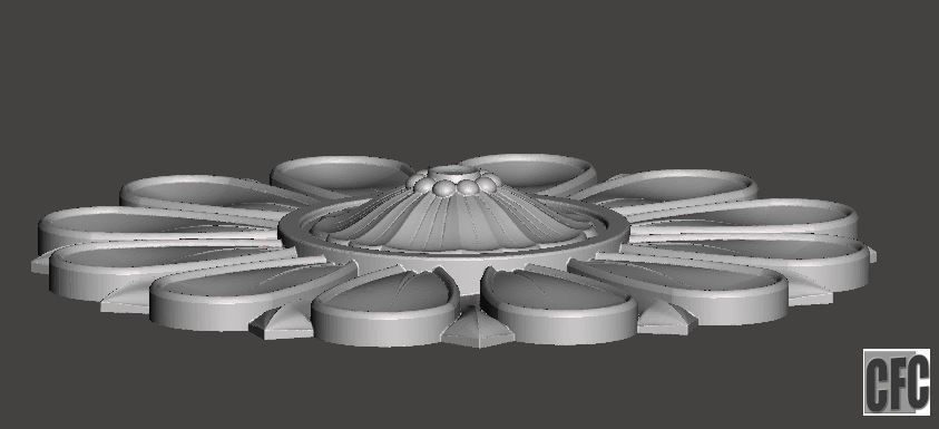 Flower bas-relief for cnc FLCFC0B 3D print model_2