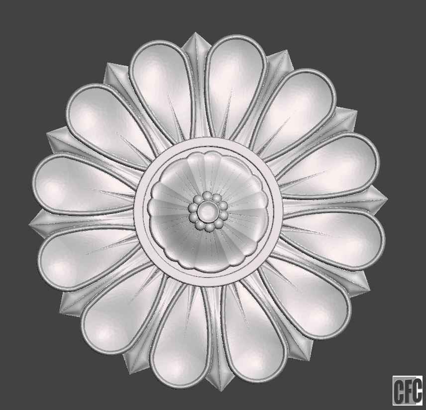 Flower bas-relief for cnc FLCFC0B 3D print model_8