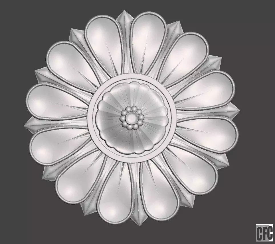 Flower bas-relief for cnc FLCFC0B 3D print model_0
