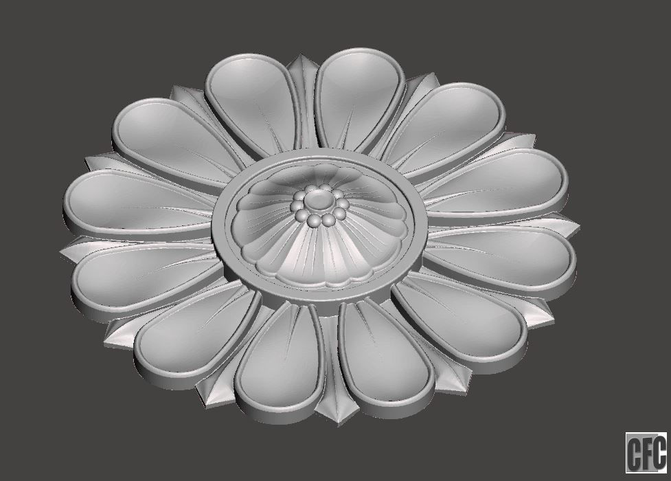 Flower bas-relief for cnc FLCFC0B 3D print model_1